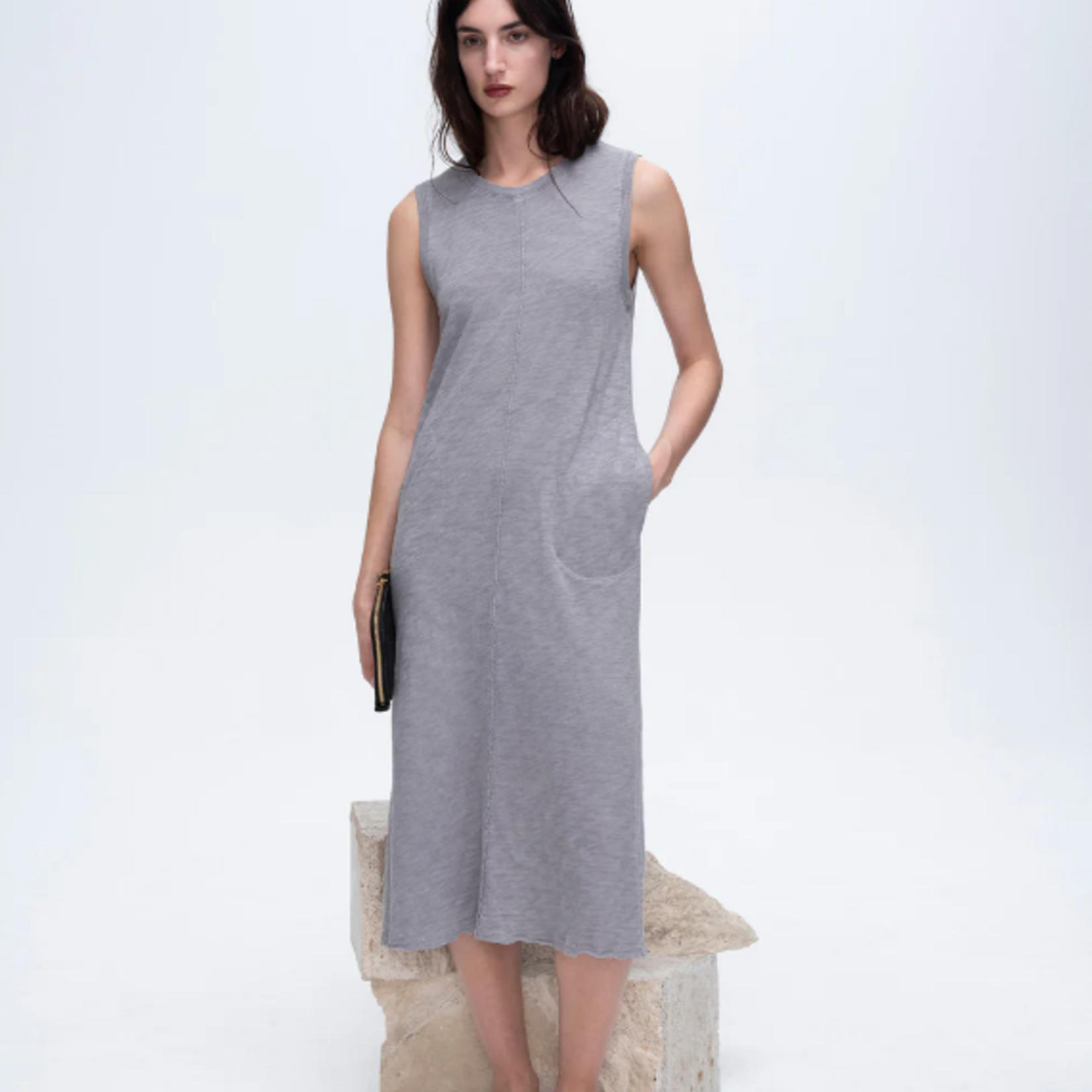ATM SLEEVELESS MIDI DRESS