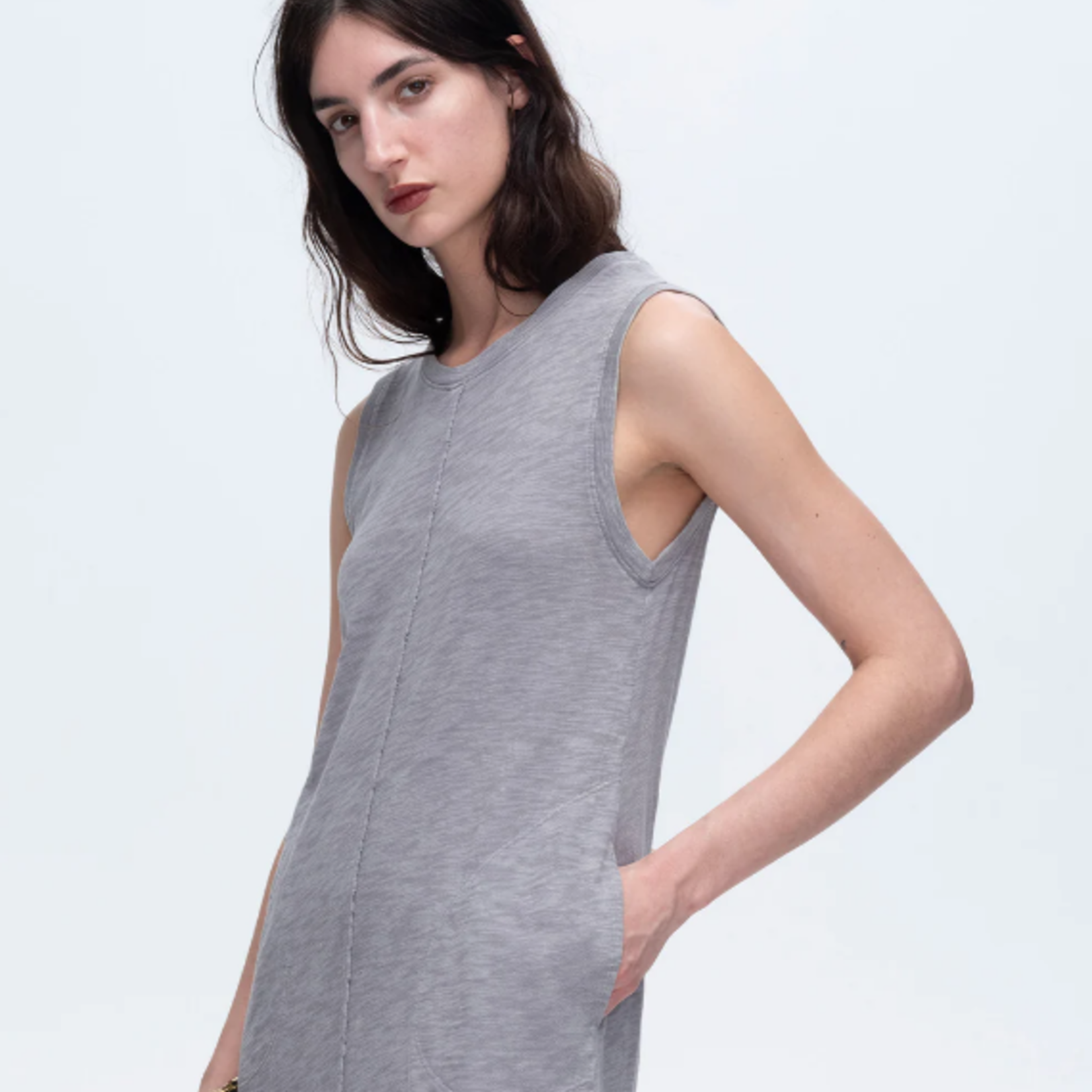 ATM SLEEVELESS MIDI DRESS