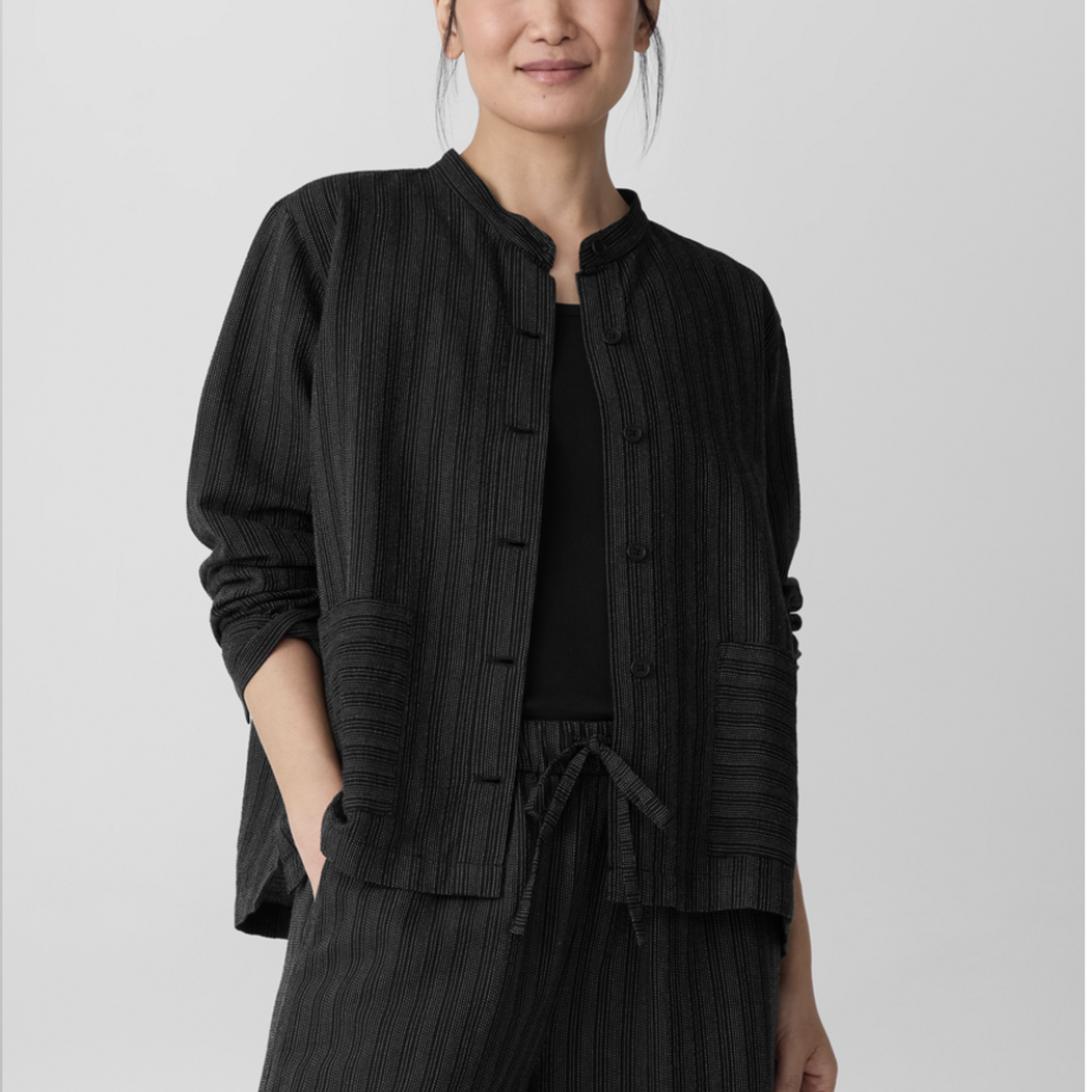 EILEEN FISHER COTTON SHIRT JACKET