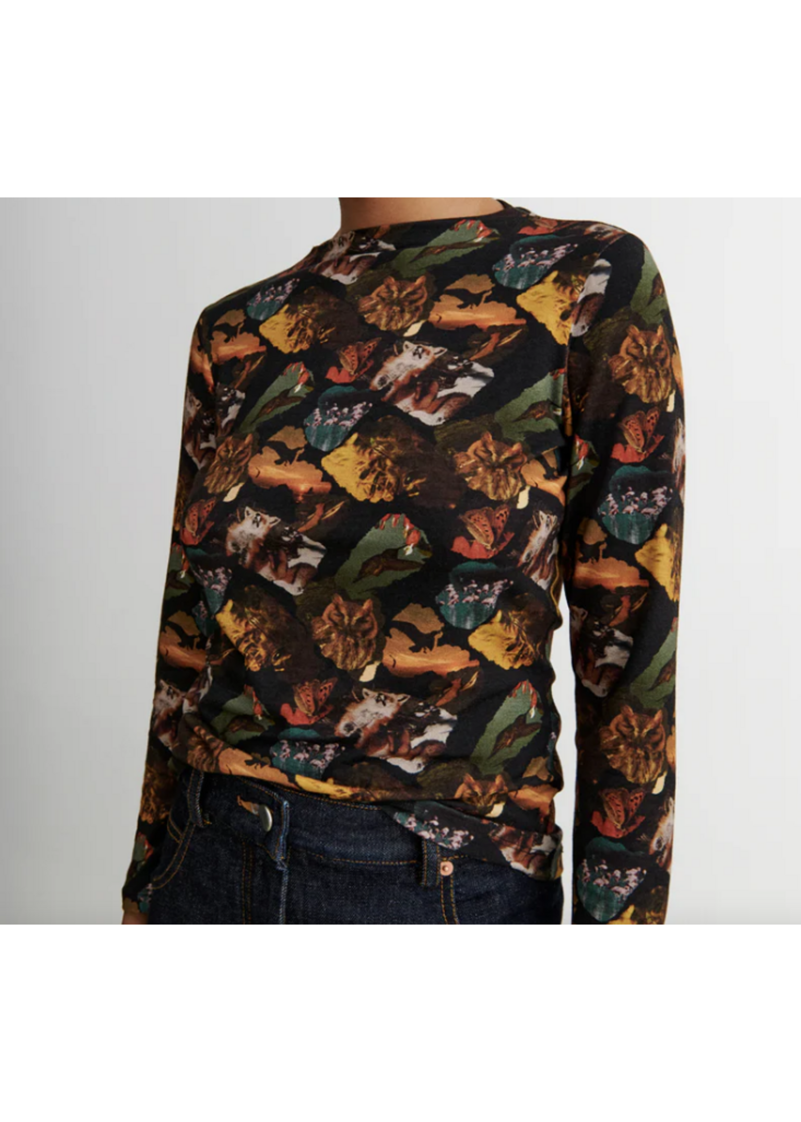 RACHEL COMEY SAMMES TOP IN BLACK MULTI PRINT - B. Prince