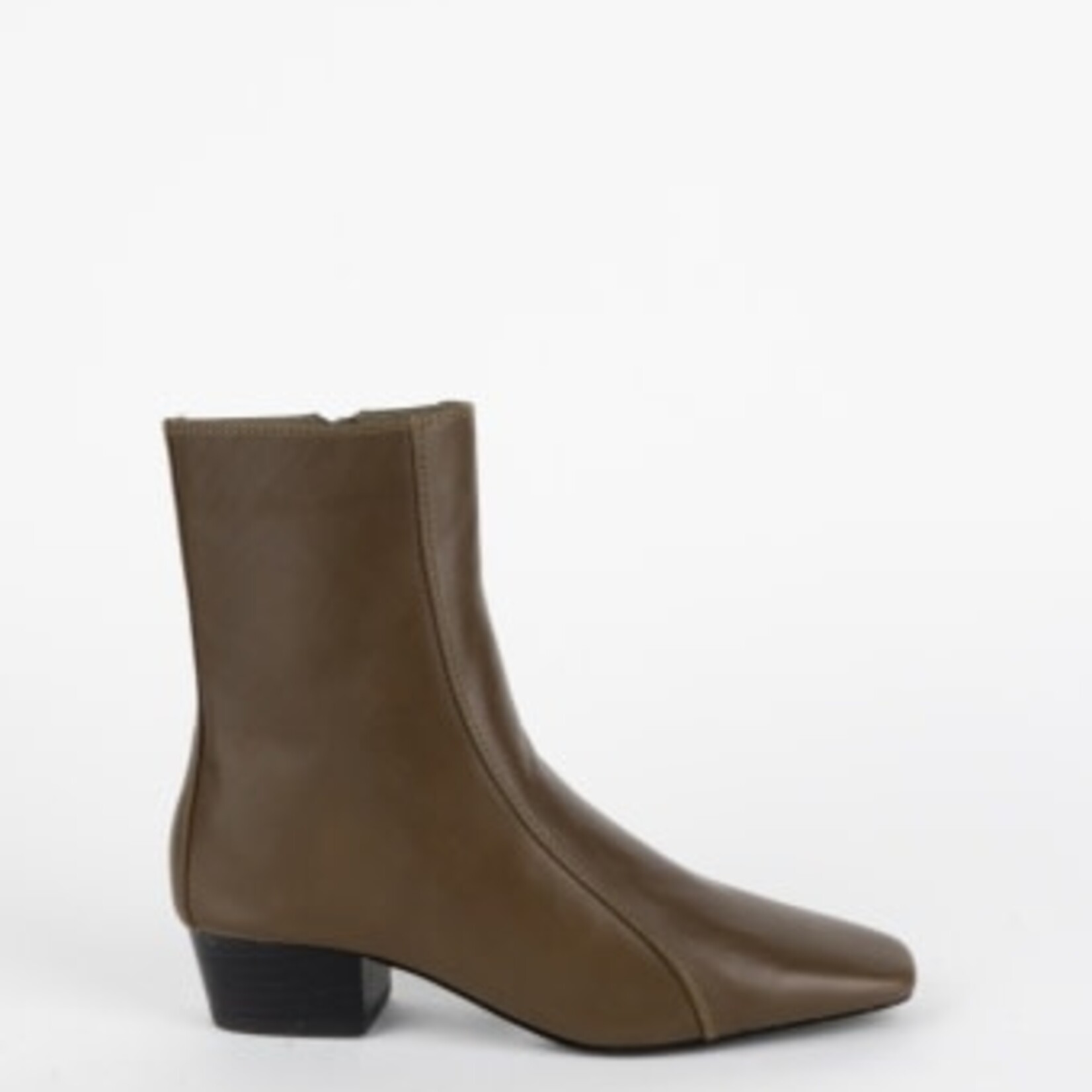 INTENTIONALLY BLANK COMBO STRETCH LEATHER ANKLE BOOT