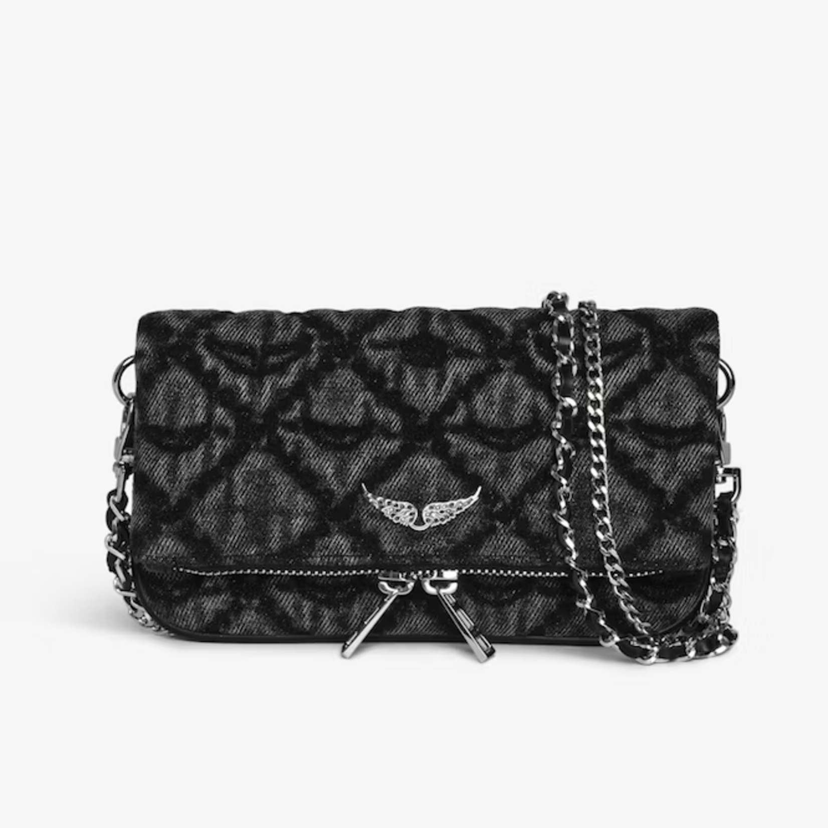 ZADIG & VOLTAIRE ROCK MONOGRAM CLUTCH