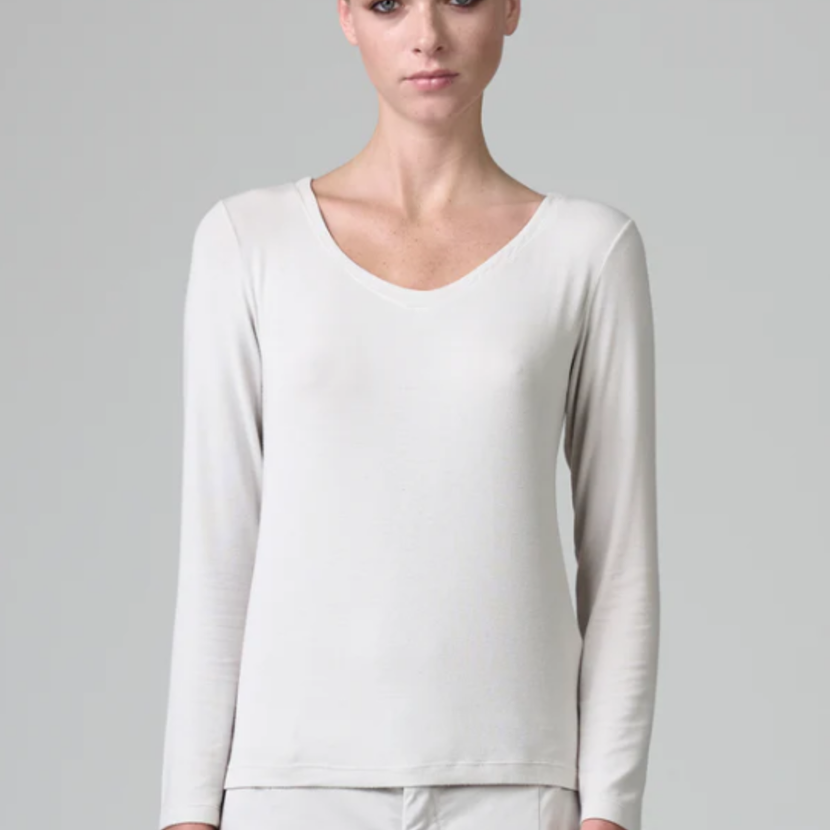 TRANSIT STRETCH JERSEY V NECK T-SHIRT