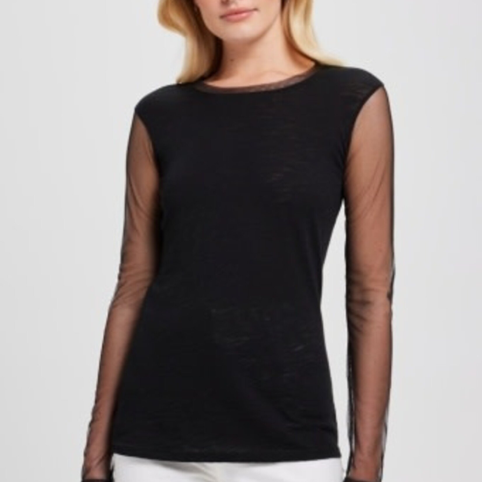 GOLDIE LEWINTER TULLE LONG SLEEVE TEE