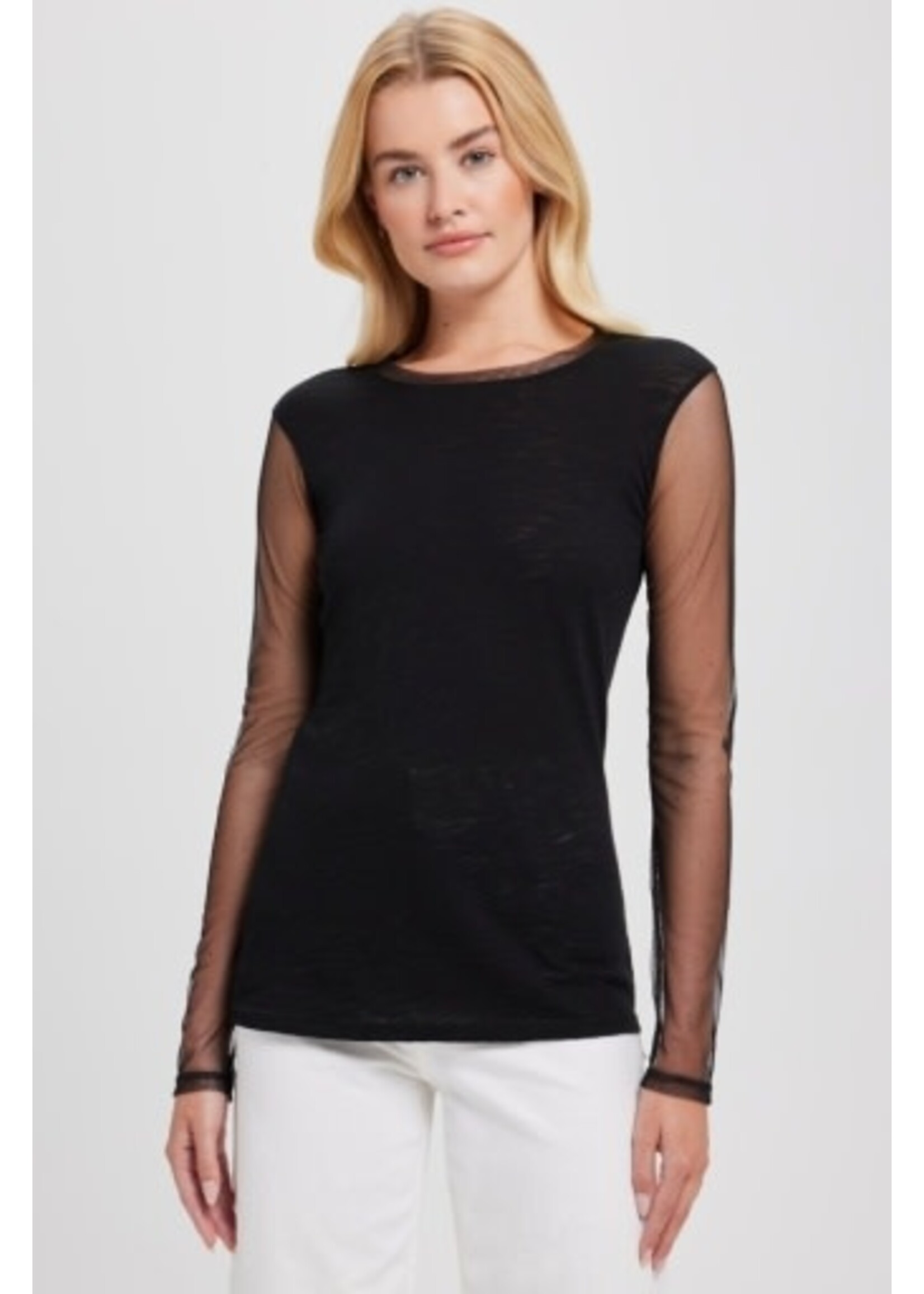 GOLDIE LEWINTER TULLE LONG SLEEVE TEE