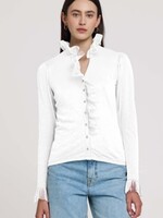 GOLDIE LEWINTER VIVIAN TULLE RUFFLE SHIRT