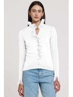 GOLDIE LEWINTER VIVIAN TULLE RUFFLE SHIRT