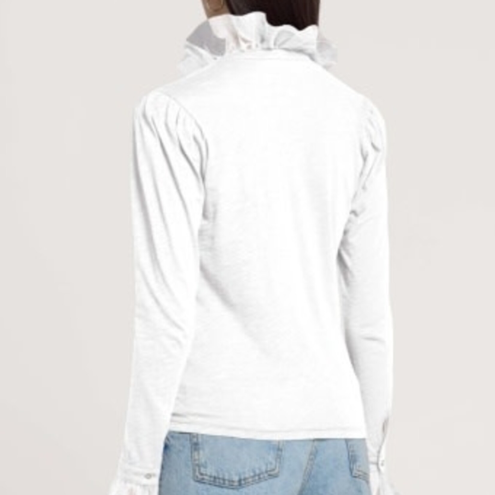 GOLDIE LEWINTER VIVIAN TULLE RUFFLE SHIRT