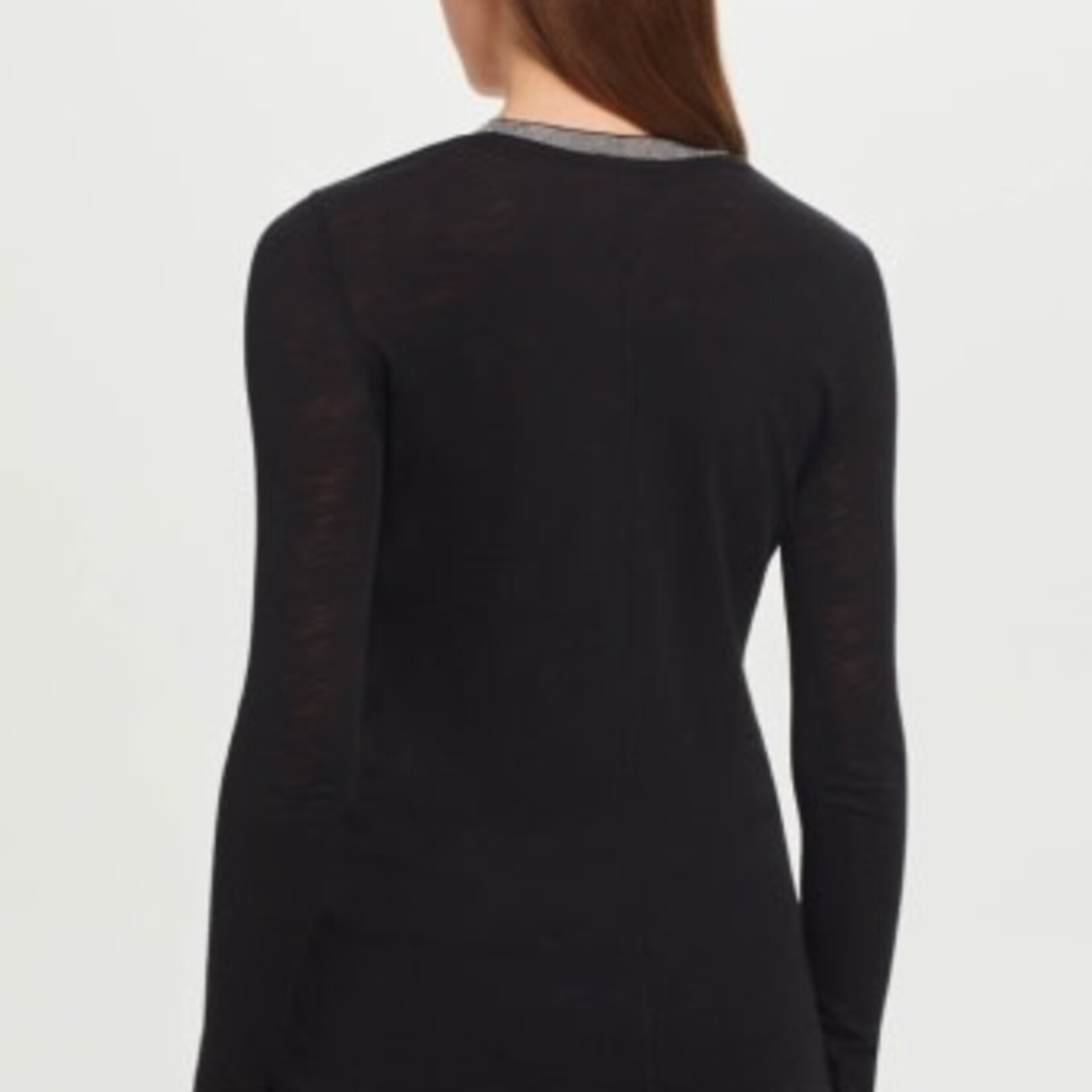 GOLDIE LEWINTER LONG SLEEVE PAVE RINGER TEE