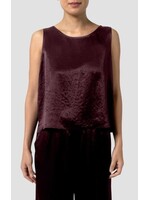 EILEEN FISHER TEXTURED SATIN BALLET NECK TANK