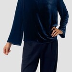 EILEEN FISHER VELVET BATEAU NECK TOP