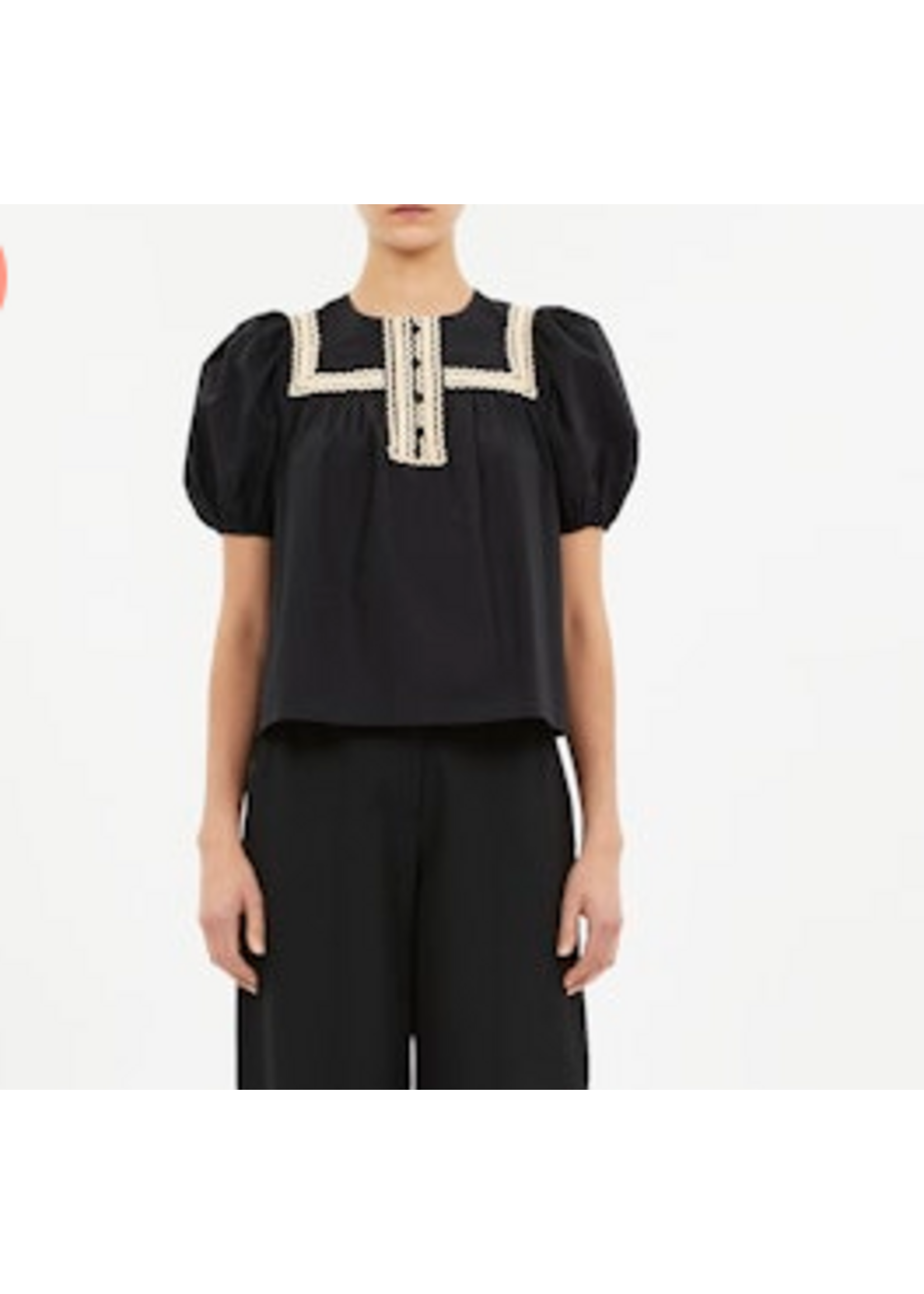 ULLA JOHNSON LIA PUFF SLEEVE TOP