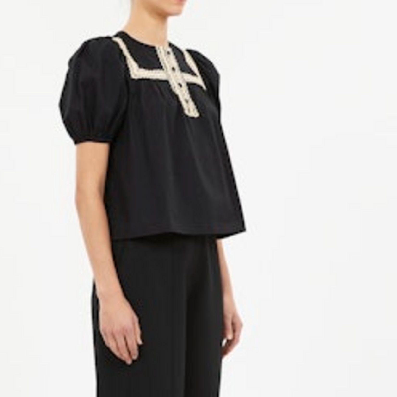 ULLA JOHNSON LIA PUFF SLEEVE TOP