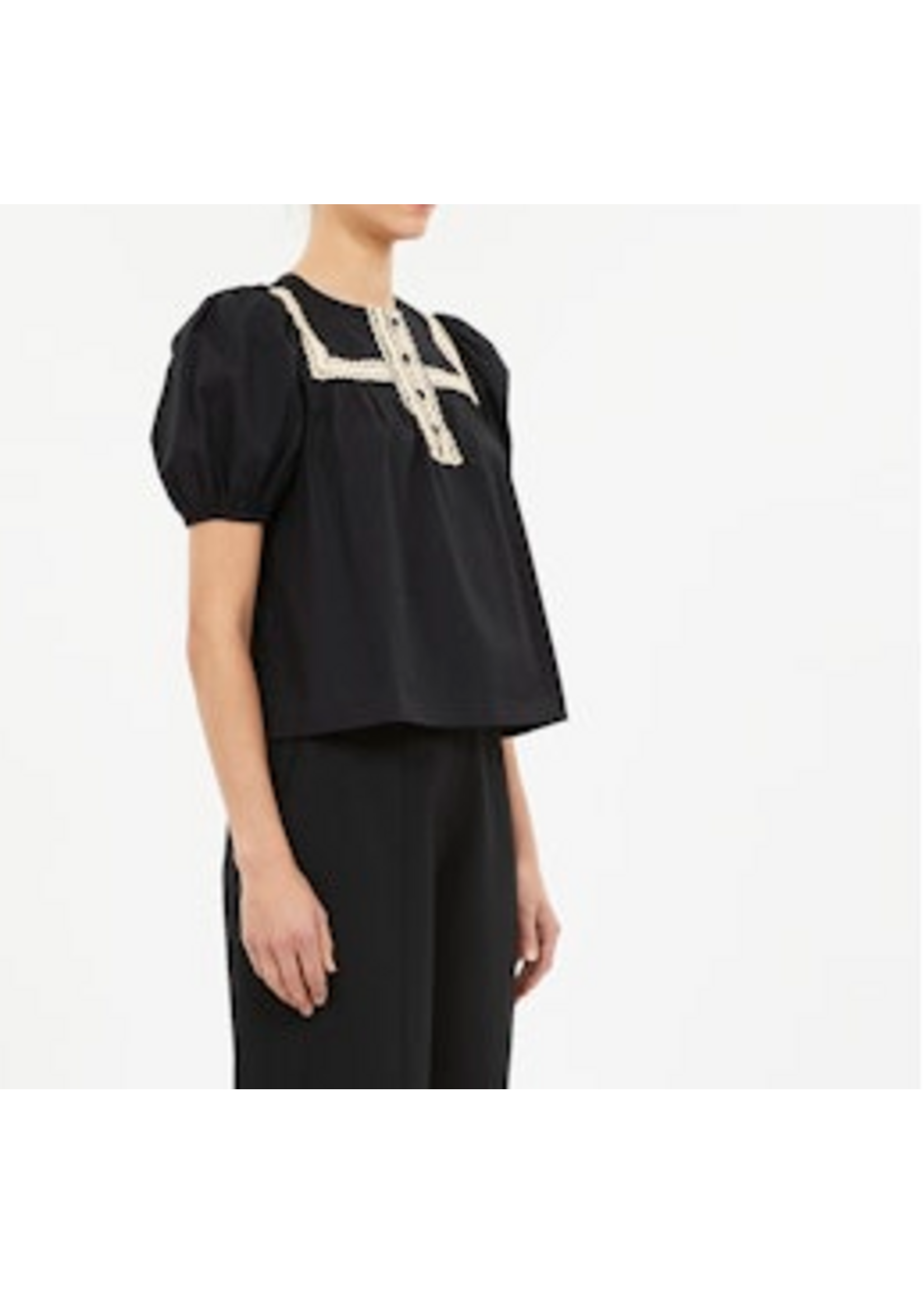 ULLA JOHNSON LIA PUFF SLEEVE TOP