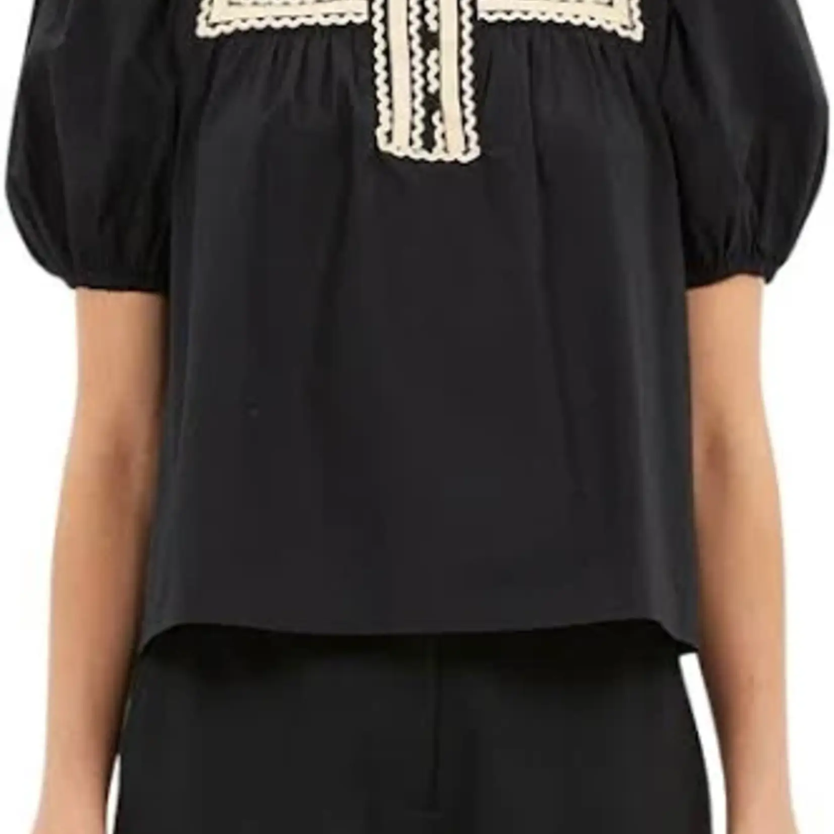 ULLA JOHNSON LIA PUFF SLEEVE TOP
