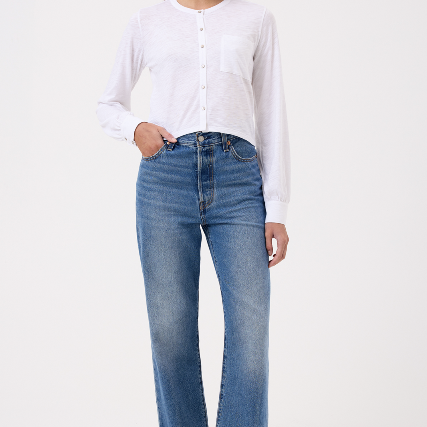GOLDIE LEWINTER JULIA CROP SHIRT