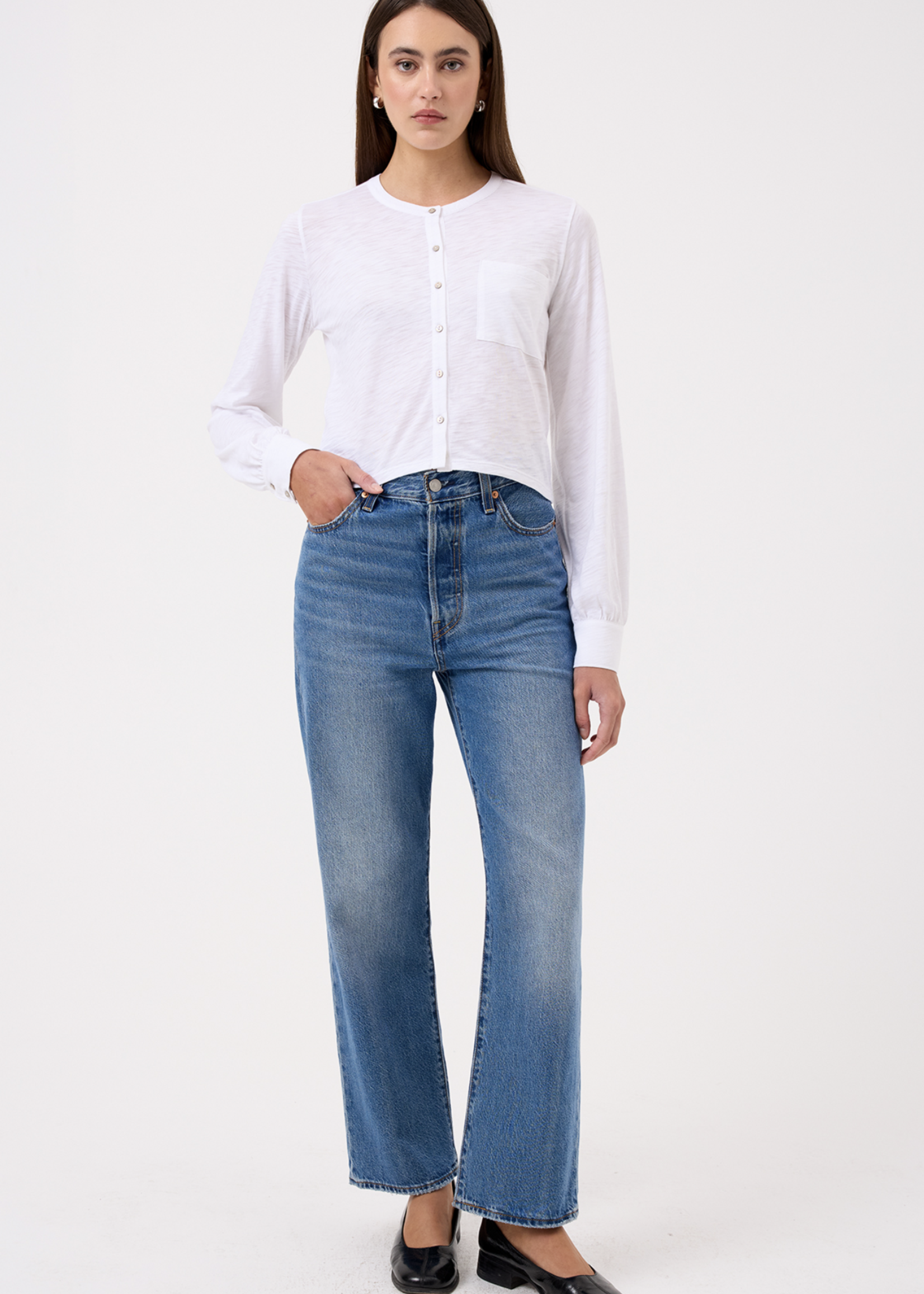 GOLDIE LEWINTER JULIA CROP SHIRT