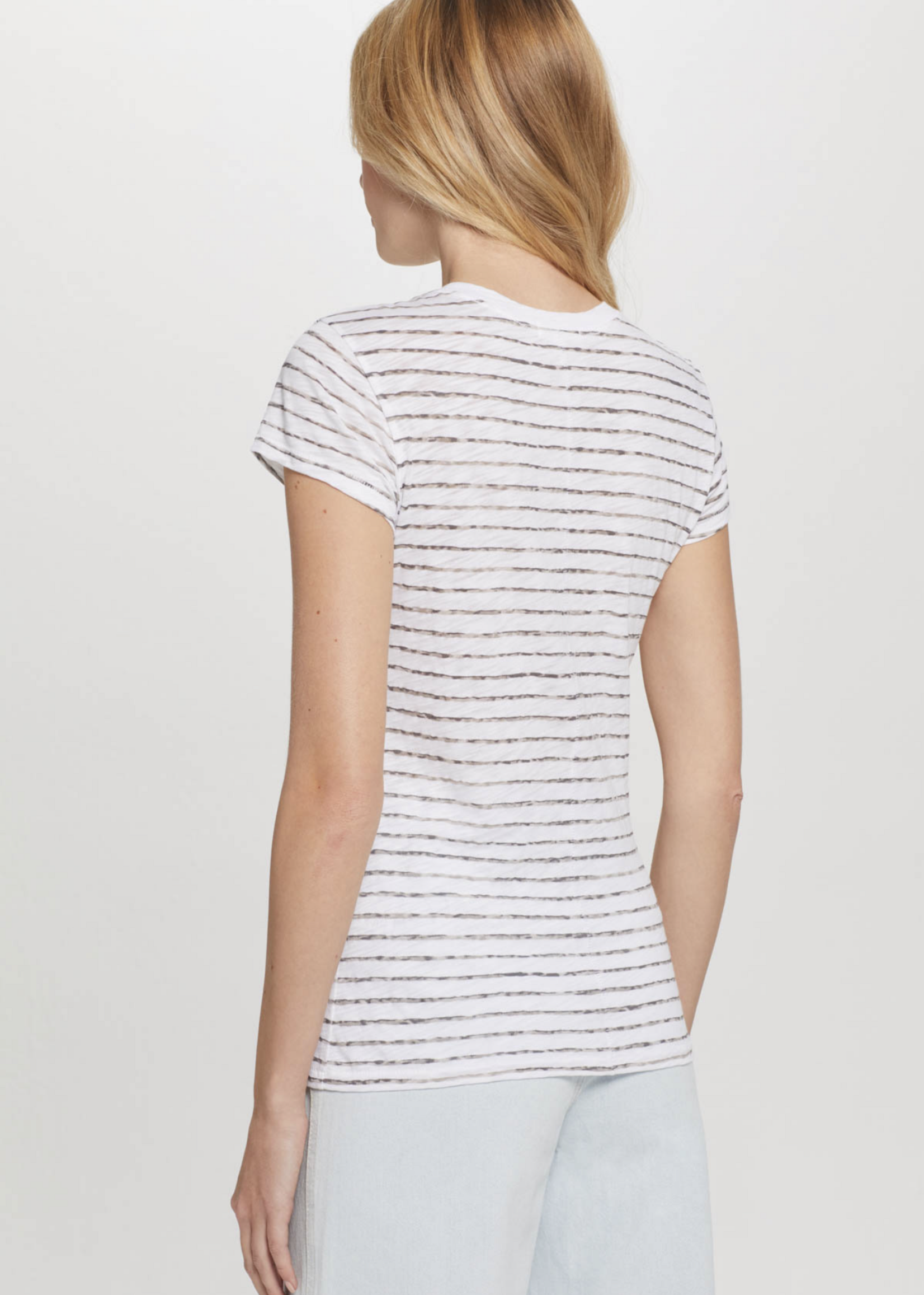 GOLDIE LEWINTER WATERCOLOR STRIPE RINGER TEE