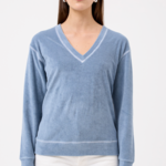 GOLDIE LEWINTER LIFE OF LUXURY V NECK SWEATSHIRT