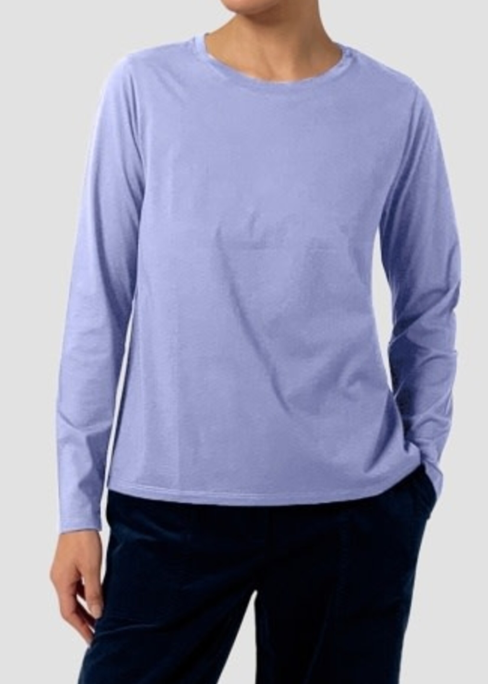 EILEEN FISHER ORGANIC PIMA COTTON JERSEY LONG-SLEEVE TEE