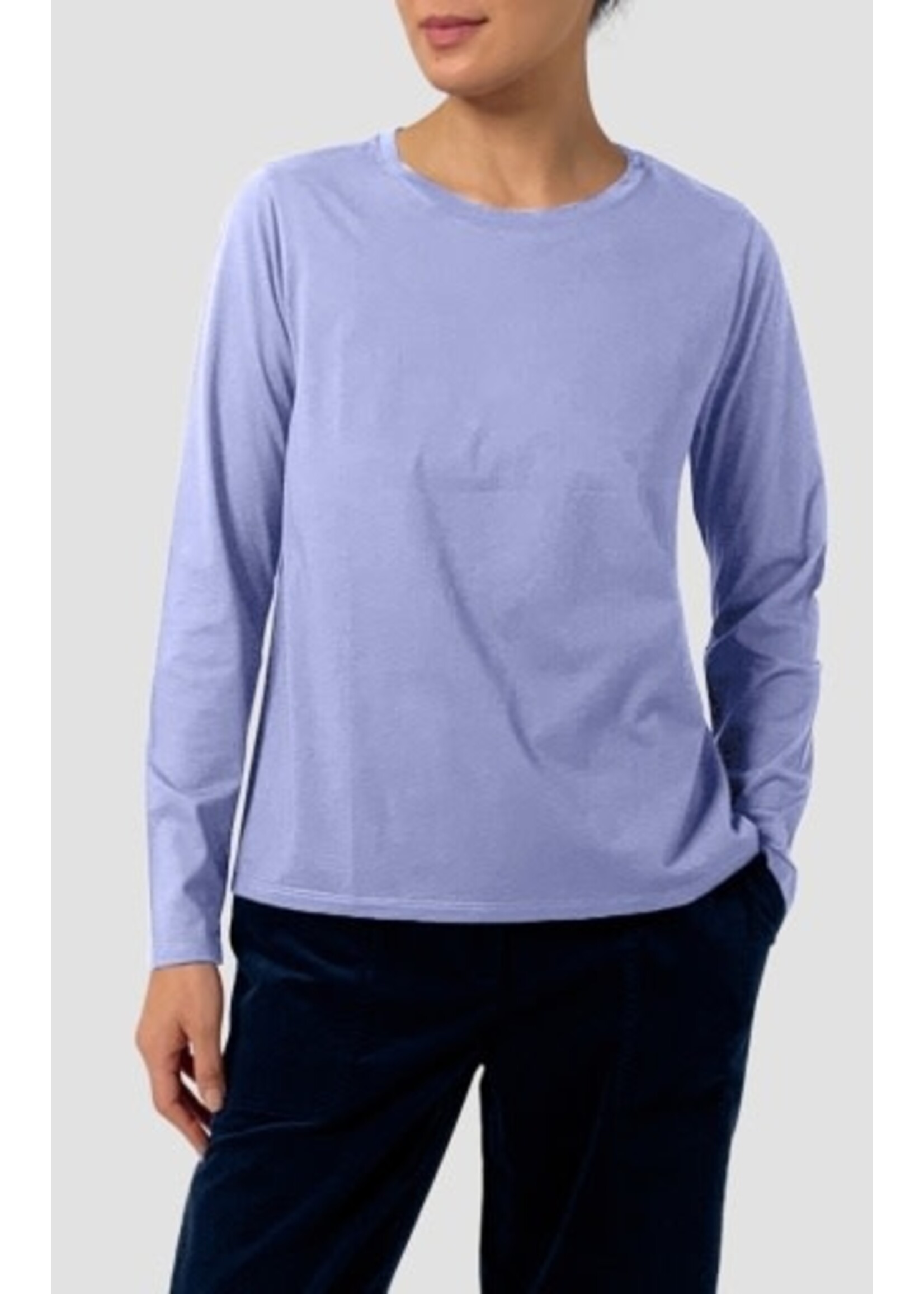 EILEEN FISHER ORGANIC PIMA COTTON JERSEY LONG-SLEEVE TEE