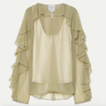 FORTE FORTE RUFFLED CHIFFON SHIRT