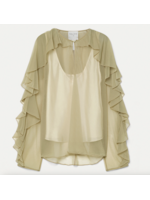 FORTE FORTE RUFFLED CHIFFON SHIRT