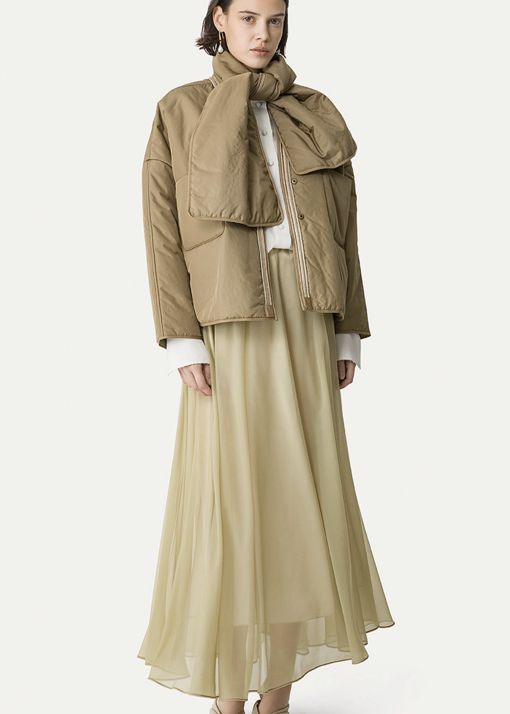 FORTE FORTE LONG CHIFFON SKIRT