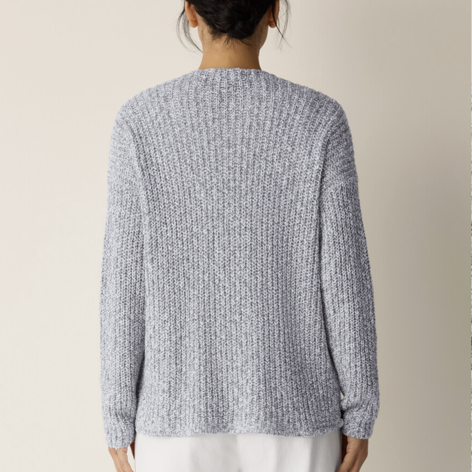 EILEEN FISHER PERUVIAN COTTON CLOUD TWIST CARDIGAN