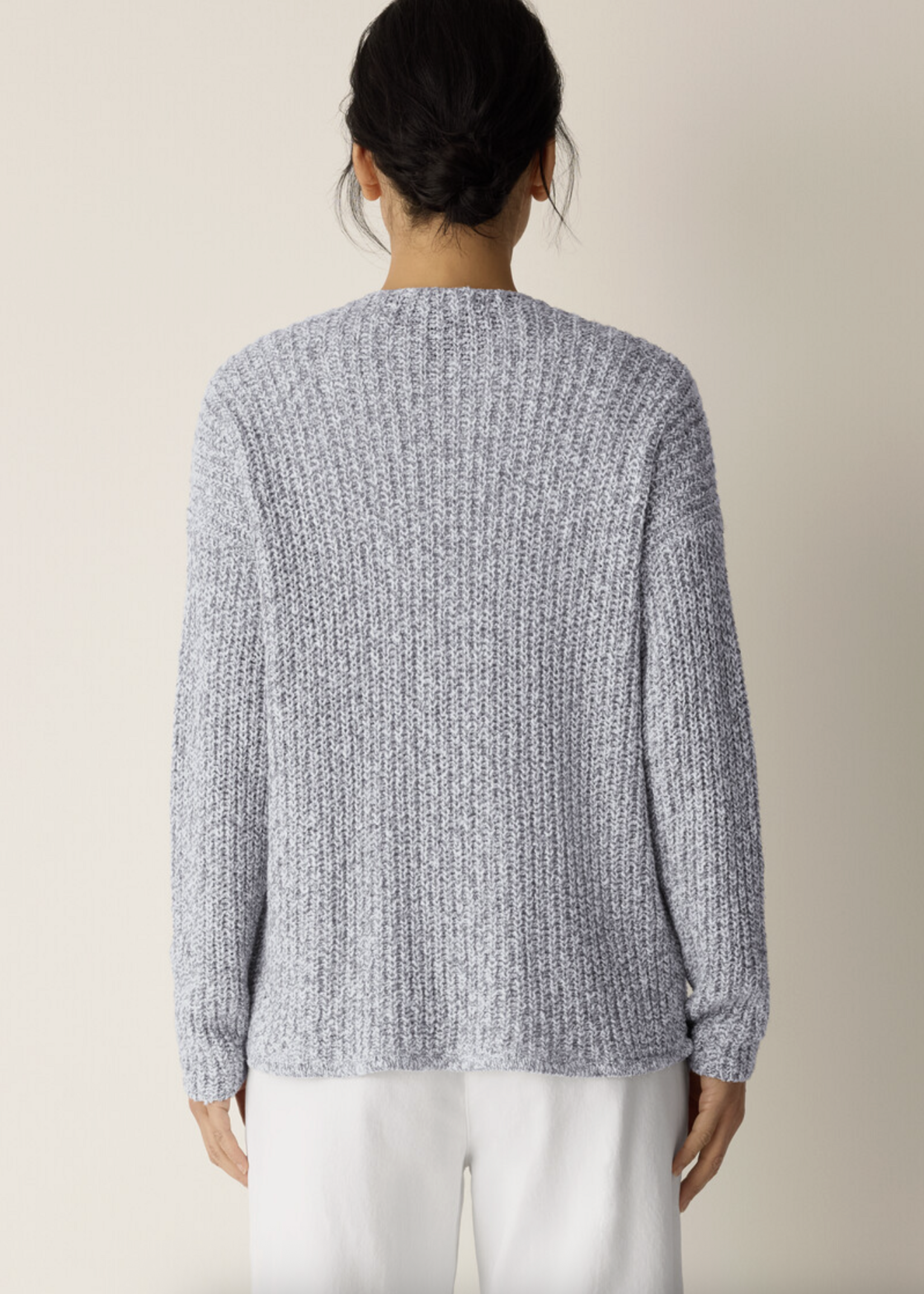 EILEEN FISHER PERUVIAN COTTON CLOUD TWIST CARDIGAN