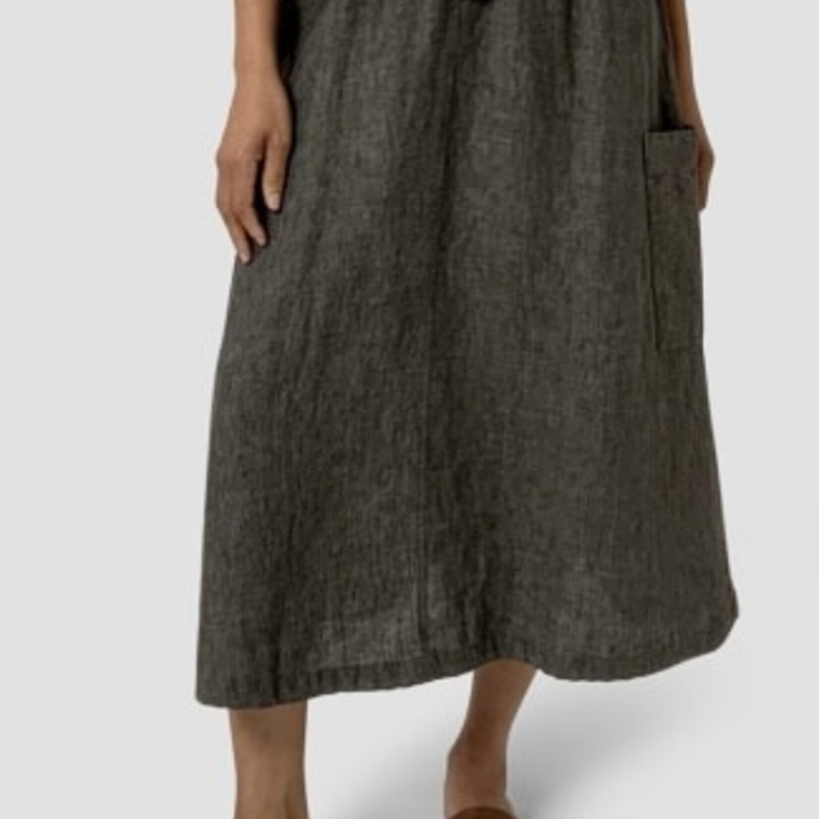 EILEEN FISHER WASHED ORGANIC LINEN DÉLAVÉ CARGO SKIRT