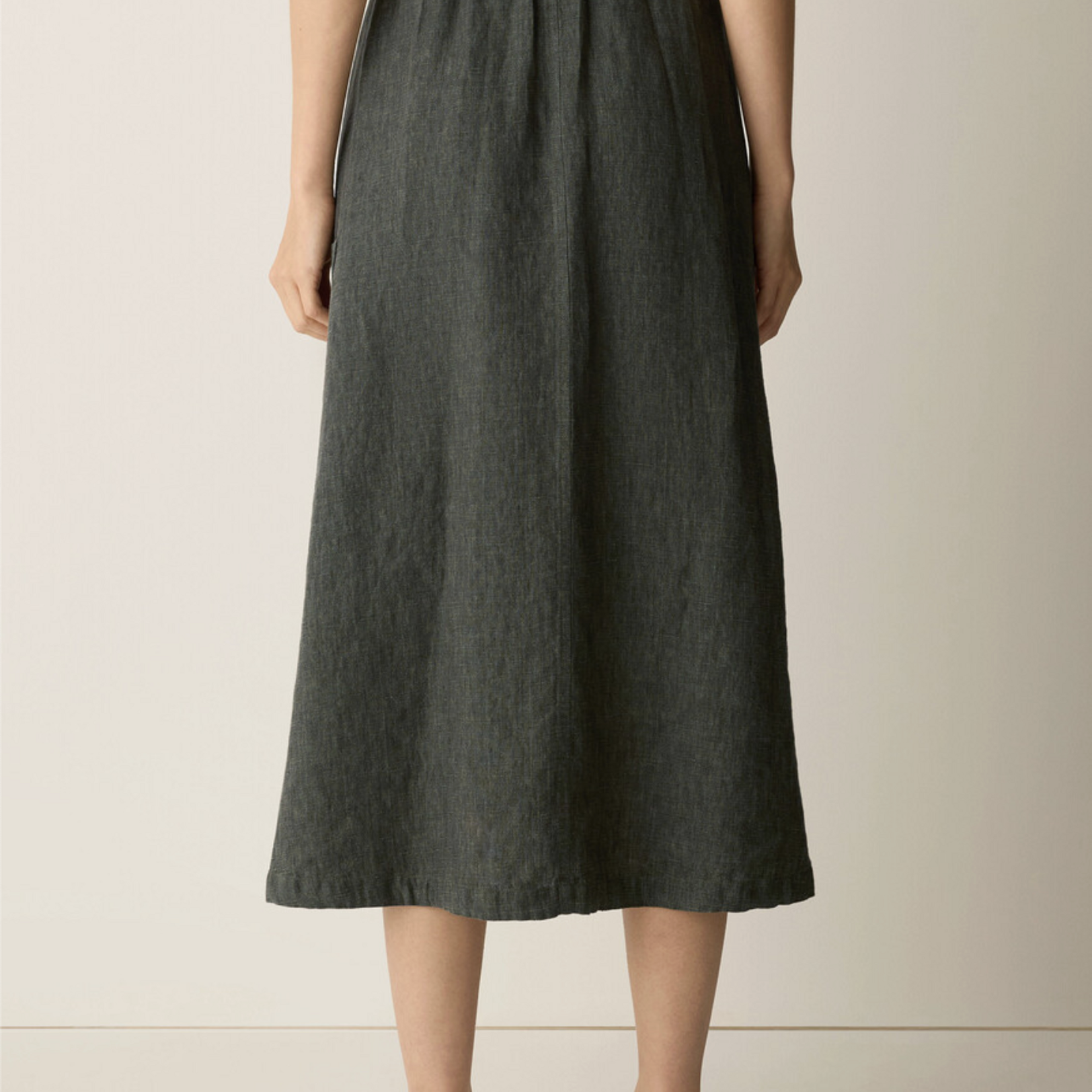 EILEEN FISHER WASHED ORGANIC LINEN DÉLAVÉ CARGO SKIRT