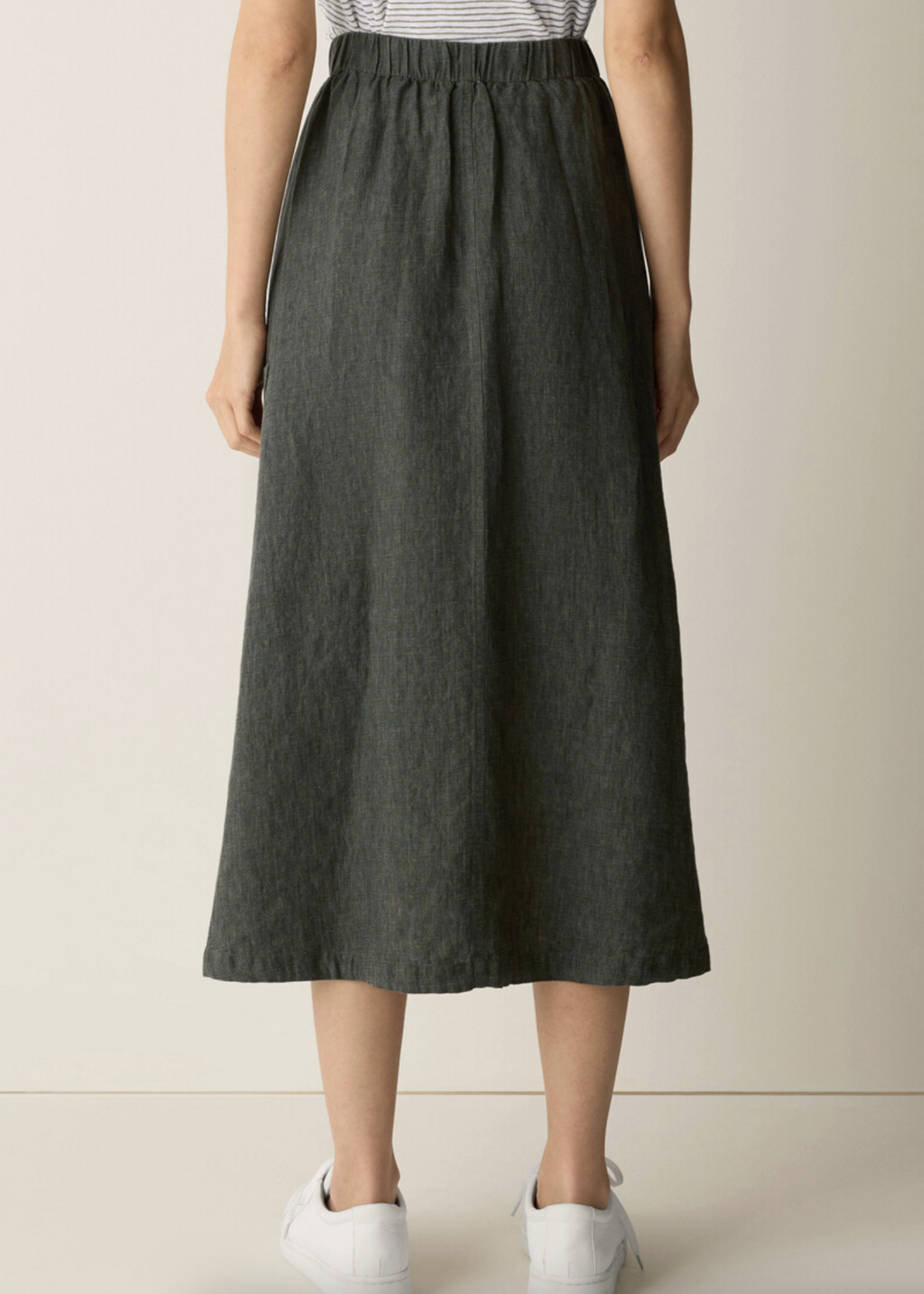EILEEN FISHER WASHED ORGANIC LINEN DÉLAVÉ CARGO SKIRT
