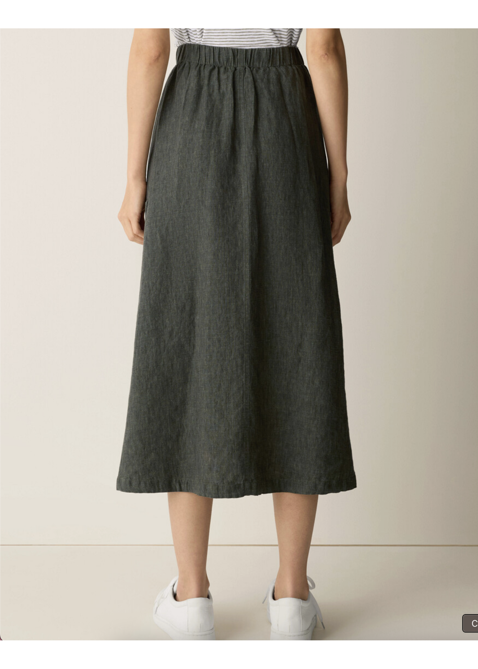EILEEN FISHER WASHED ORGANIC LINEN DÉLAVÉ CARGO SKIRT