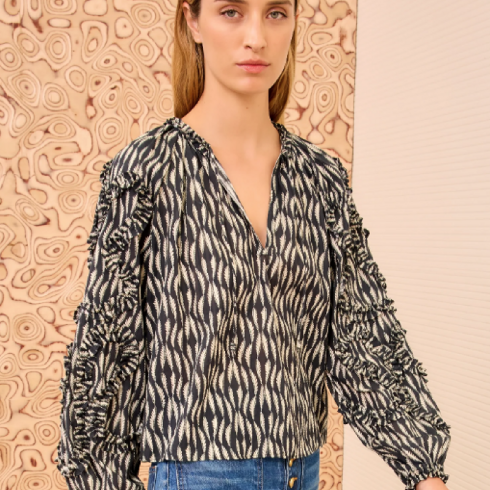 ULLA JOHNSON AZROU BLOUSE