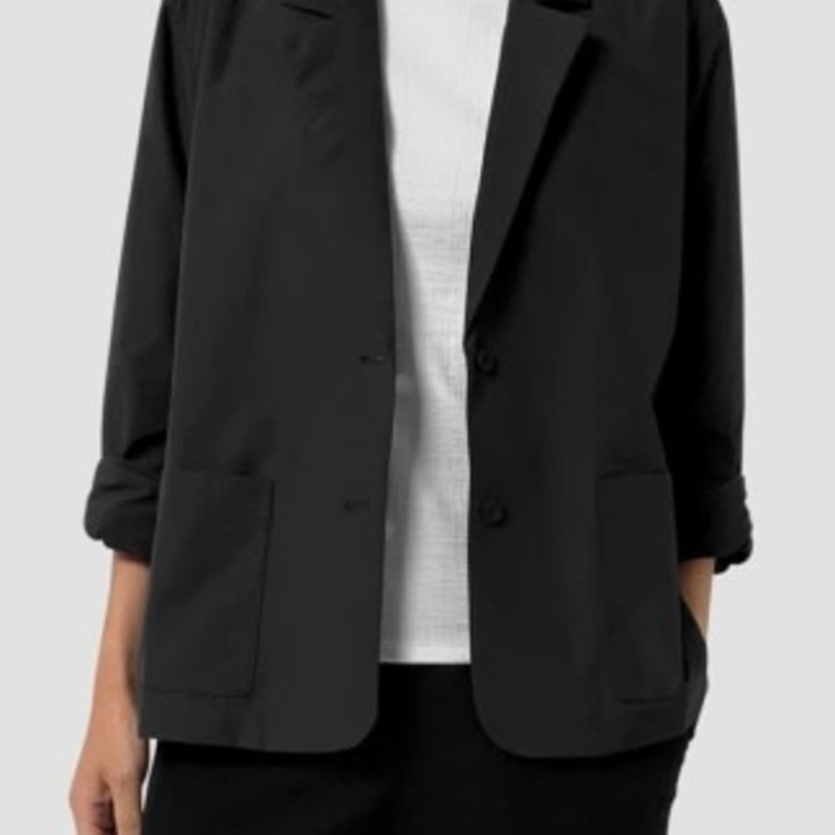 EILEEN FISHER LIGHT COTTON NYLON BLAZER