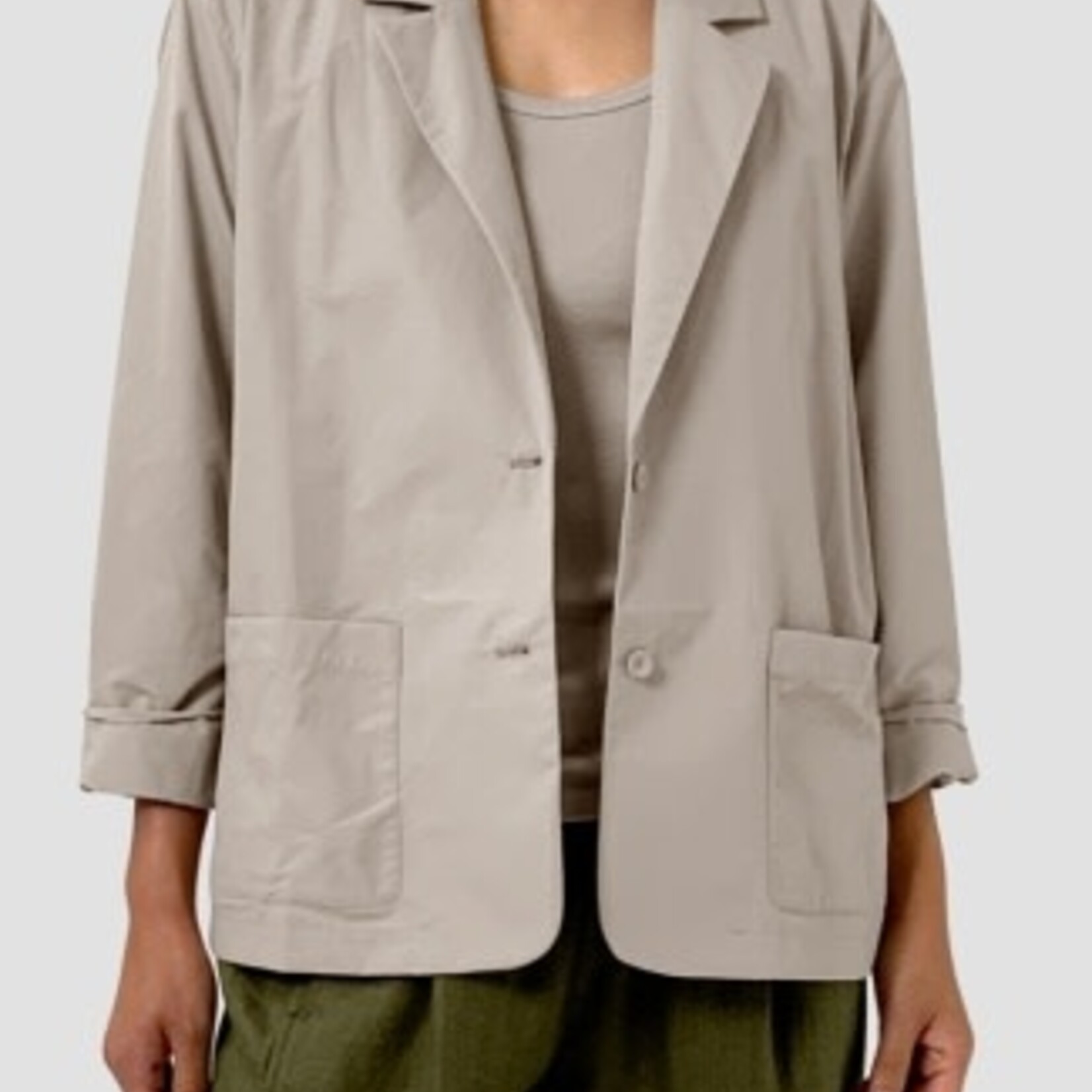 EILEEN FISHER LIGHT COTTON NYLON BLAZER