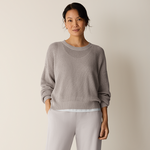 EILEEN FISHER PERUVIAN COTTON BLEND CREW NECK TOP