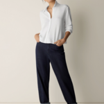 EILEEN FISHER COTTON STRETCH DENIM LANTERN JEAN