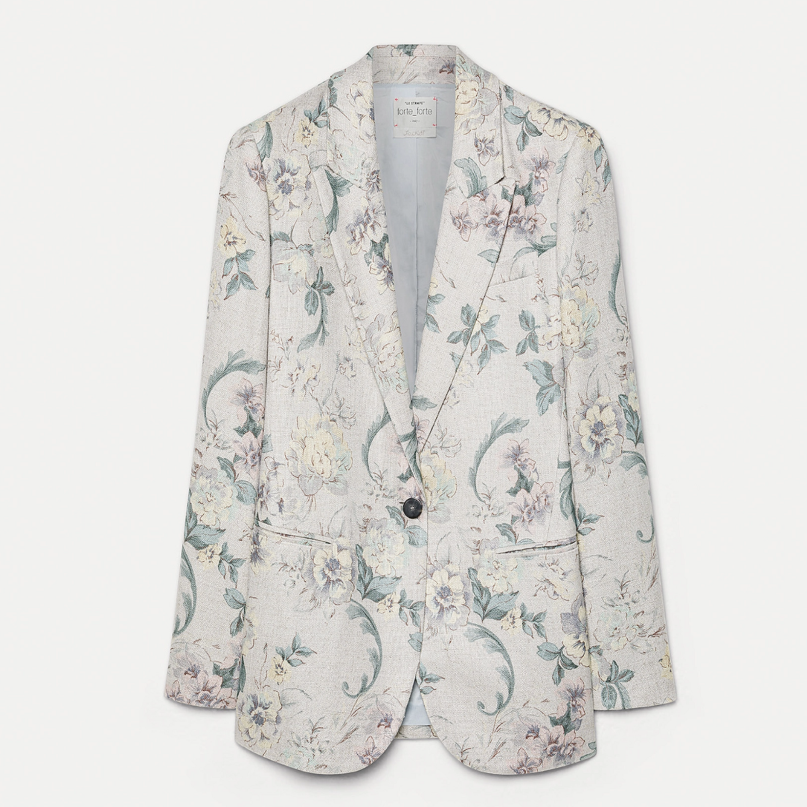 FORTE FORTE LINEN BLEND HOPSACK JACKET