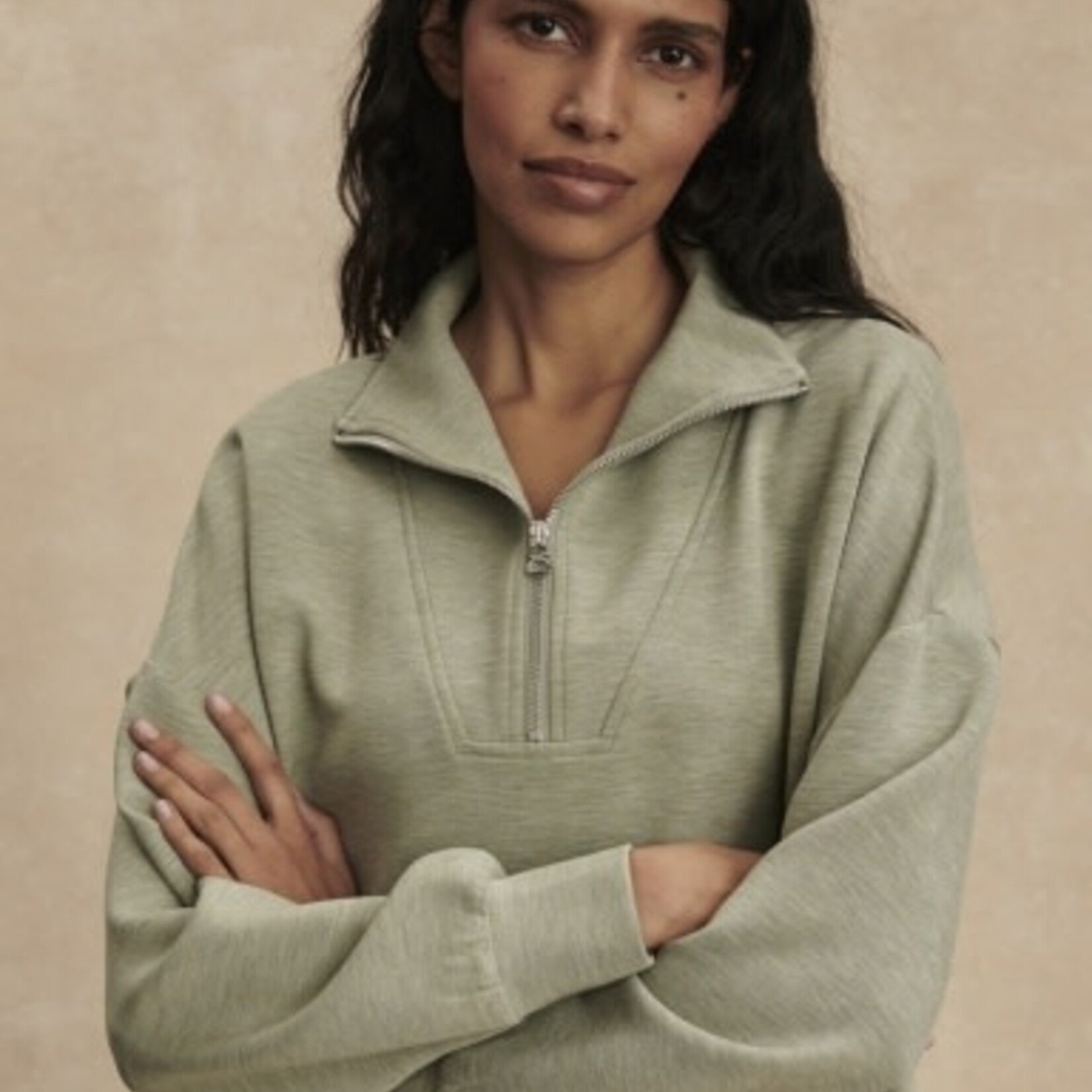 VARLEY HAWLEY HALF ZIP SWEAT