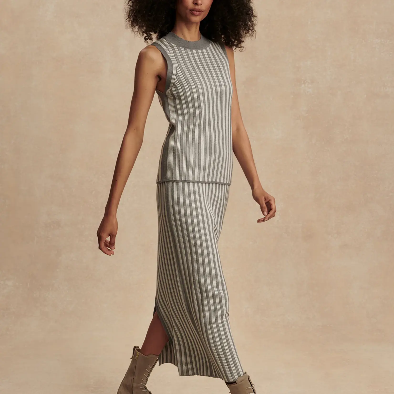 VARLEY MAIREAD RIB KNIT SKIRT