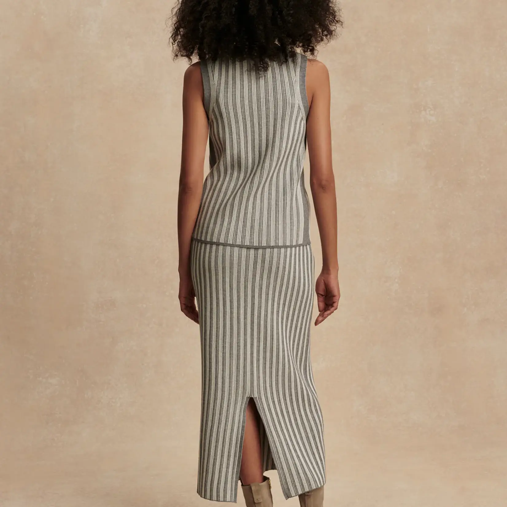 VARLEY MAIREAD RIB KNIT SKIRT