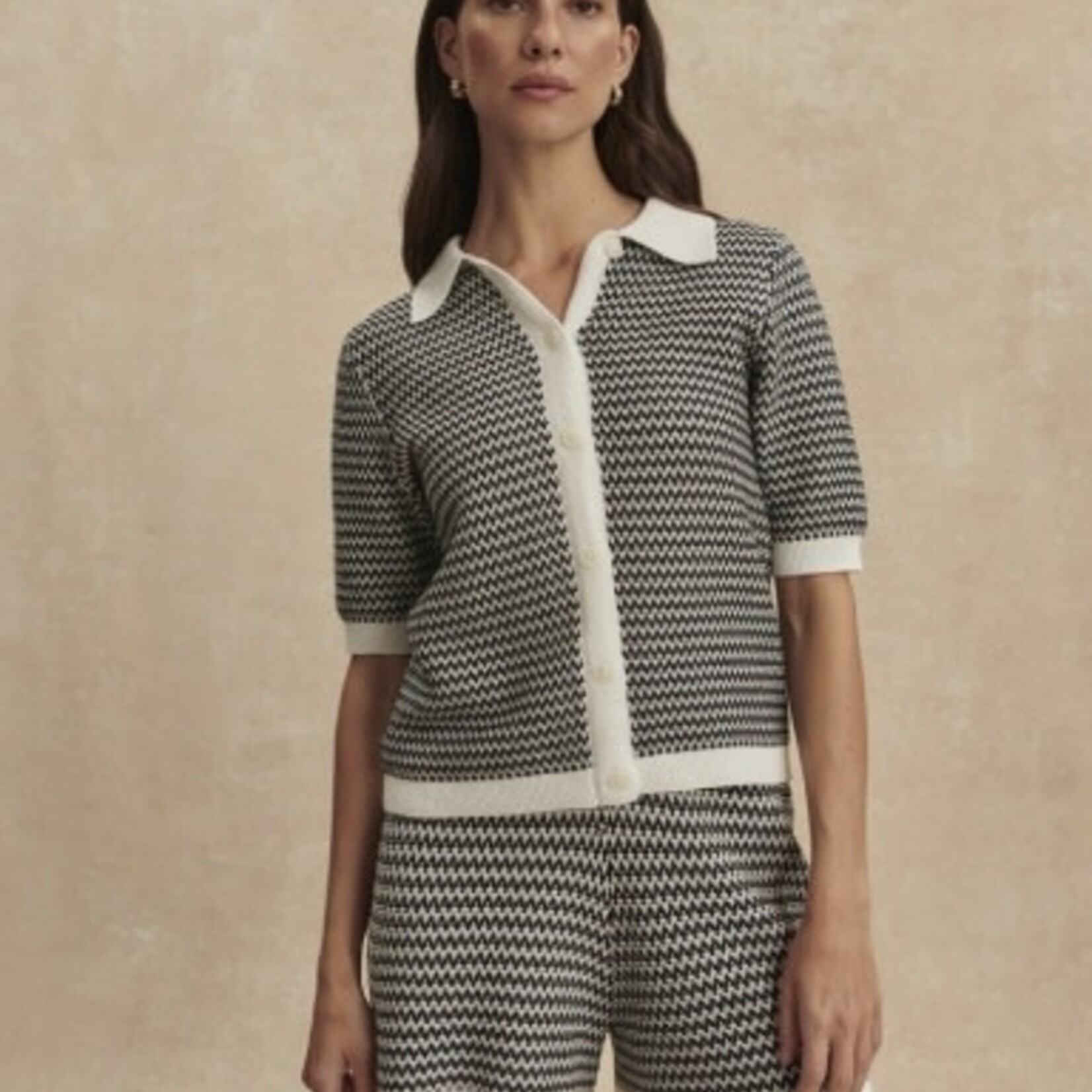 VARLEY GAELLE POLO KNIT TOP