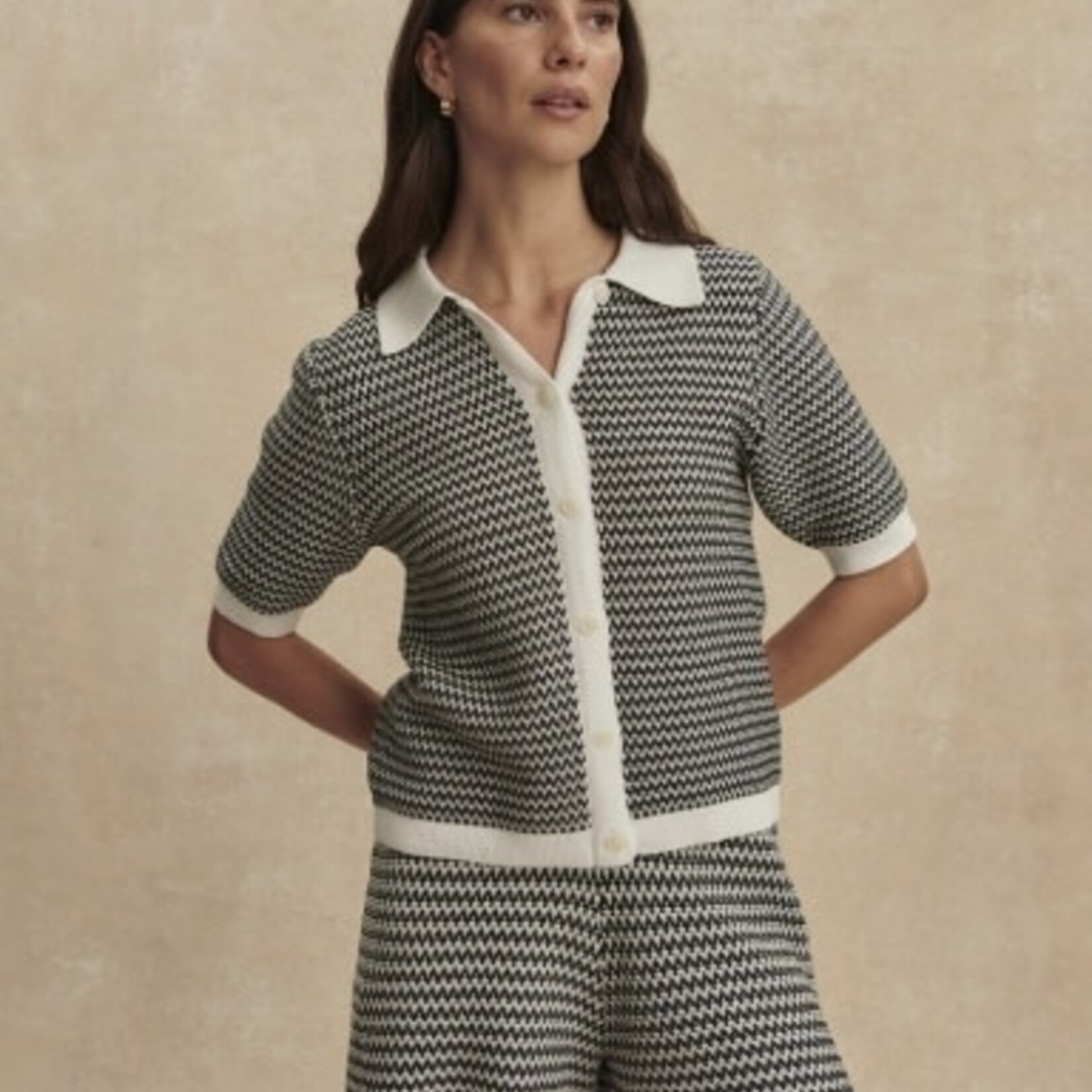 VARLEY GAELLE POLO KNIT TOP