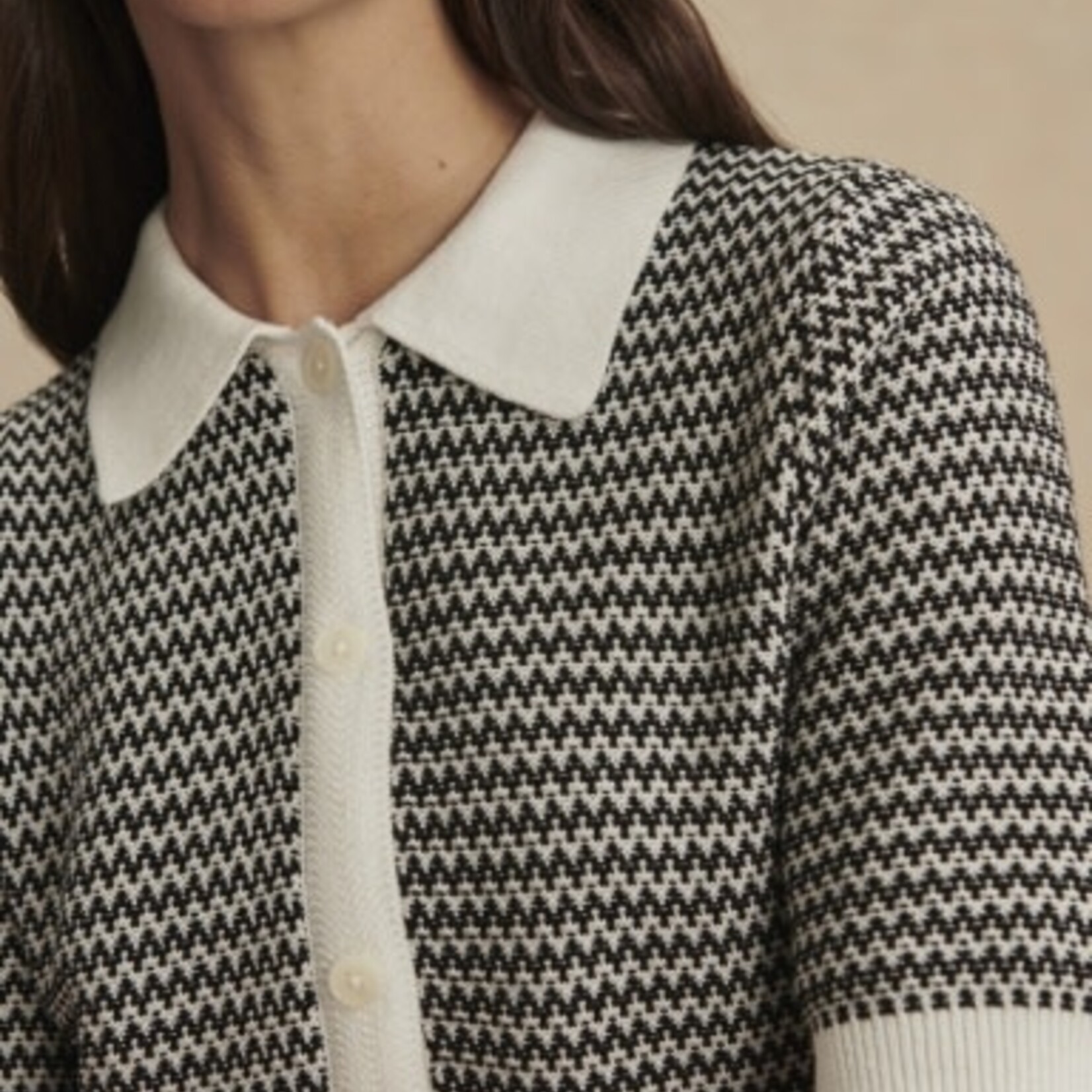 VARLEY GAELLE POLO KNIT TOP