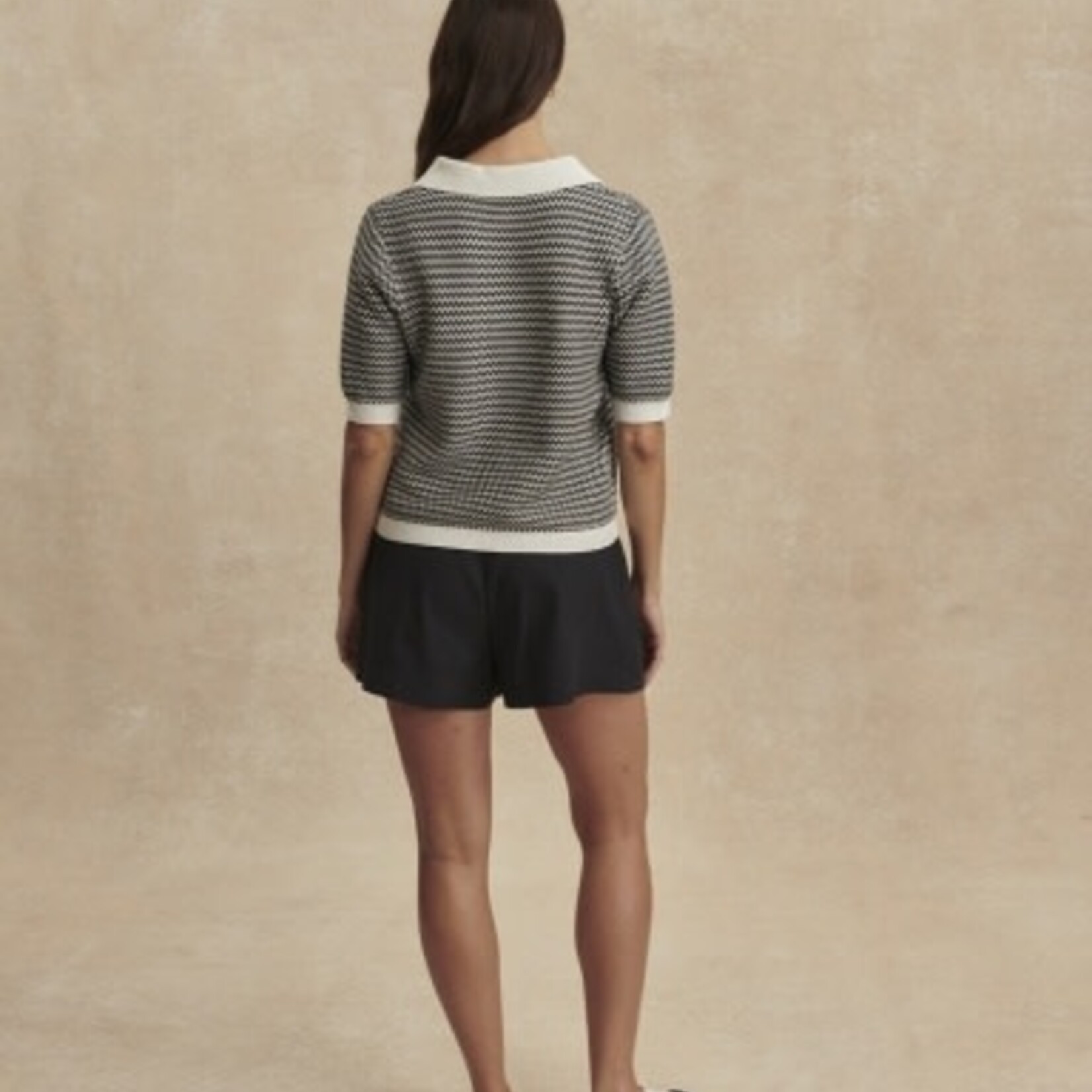 VARLEY GAELLE POLO KNIT TOP