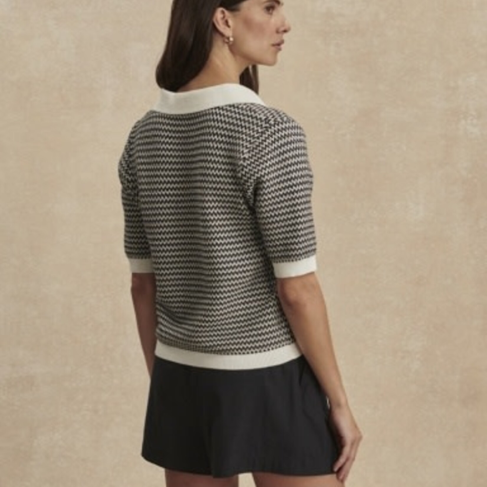VARLEY GAELLE POLO KNIT TOP