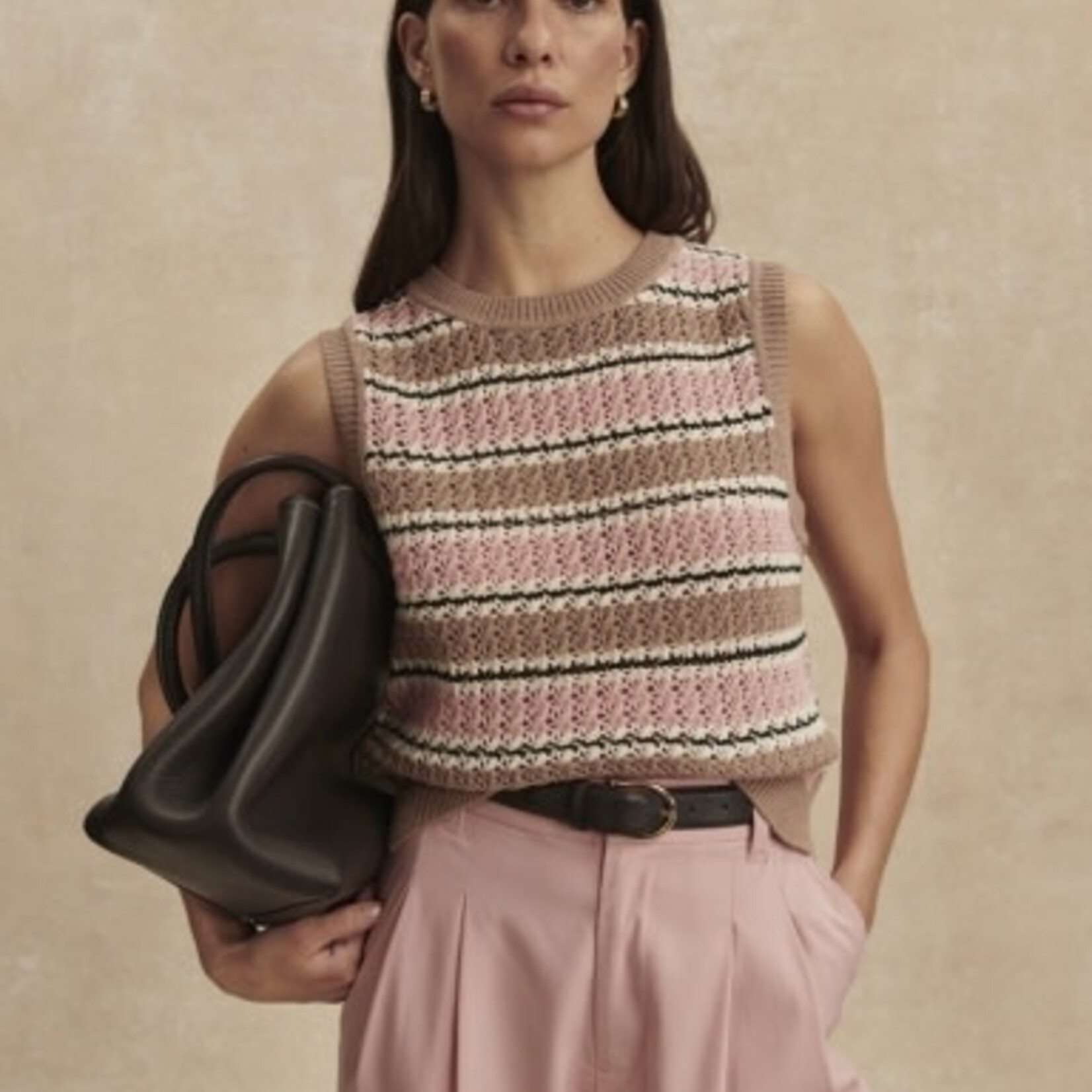 VARLEY DEELEY STRIPE STITCH TANK