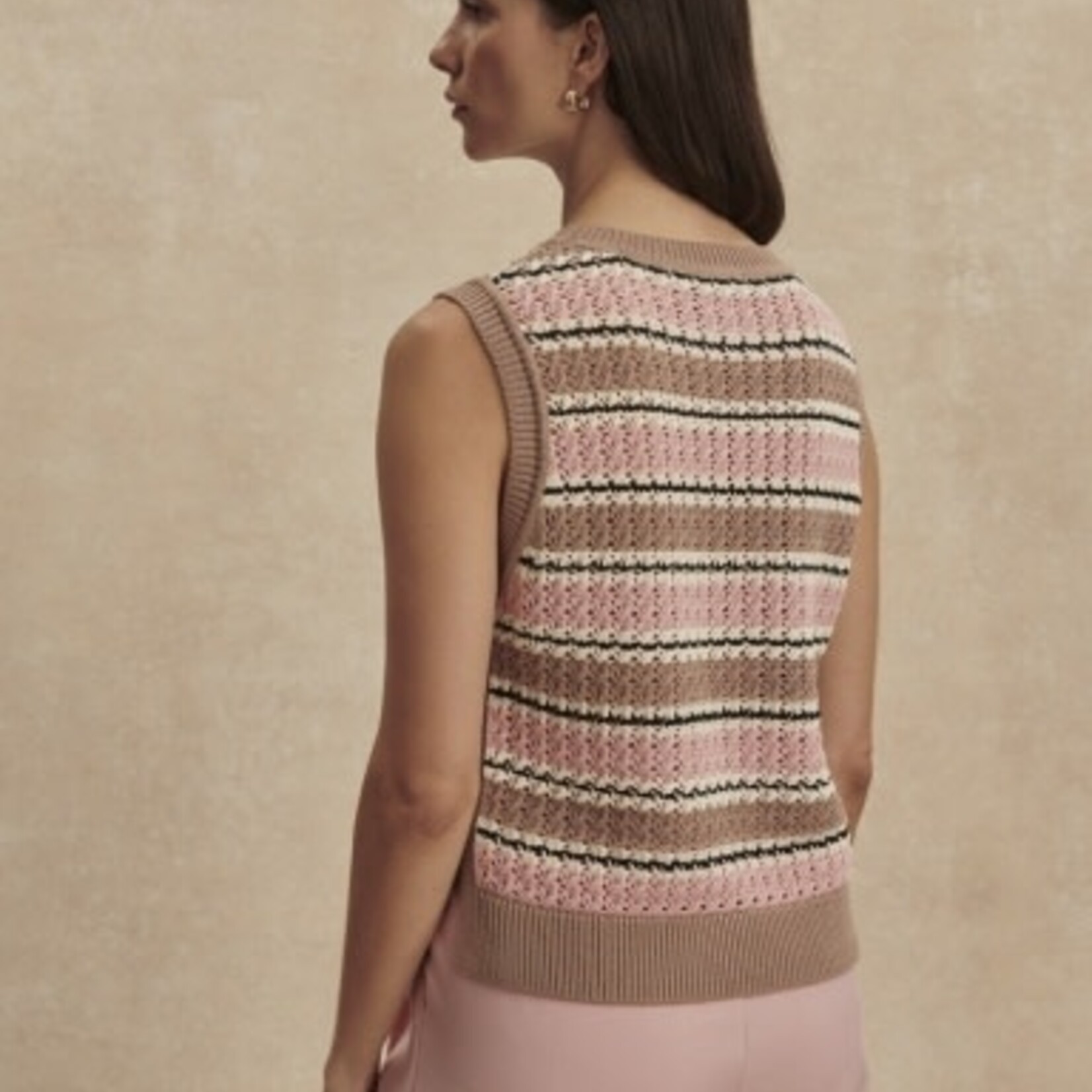 VARLEY DEELEY STRIPE STITCH TANK
